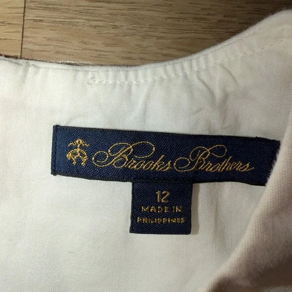 Brooks Brothers White Midi Dress with Red Floral Border - Picture 3 of 3